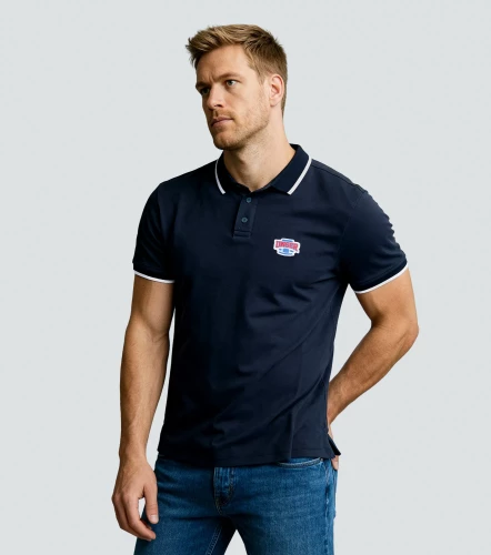 Slim Julian Polo Unicolor Con Bordado UnserAZ